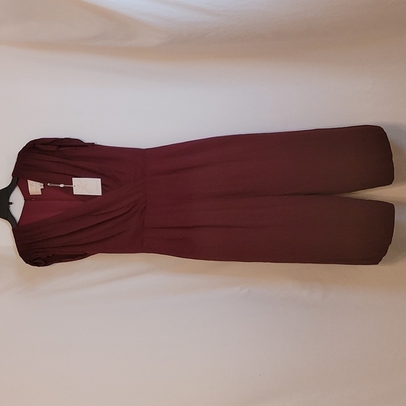 GAL Meets Glam Luella Ruched Shoulder Crop Wide Leg Jumpsuit - Picture 10 of 16